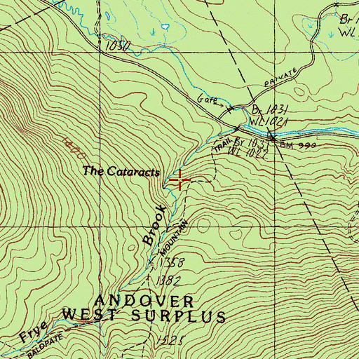 Topographic Map of The Cataracts, ME