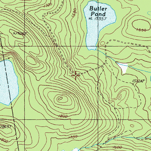 Topographic Map of The Chimes, ME