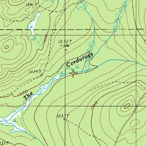 Topographic Map of The Corduroys, ME