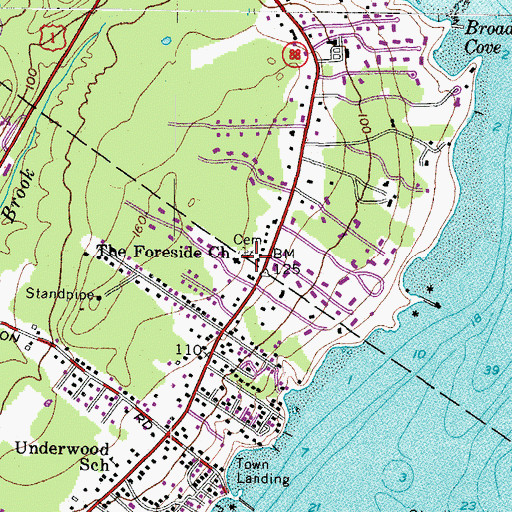Topographic Map of Foreside Community Church, ME
