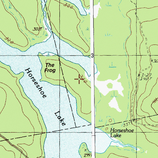 Topographic Map of The Frog, ME