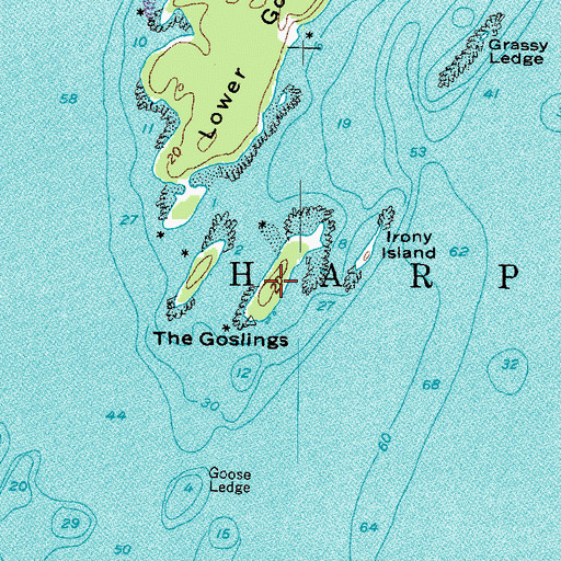 Topographic Map of The Goslings, ME