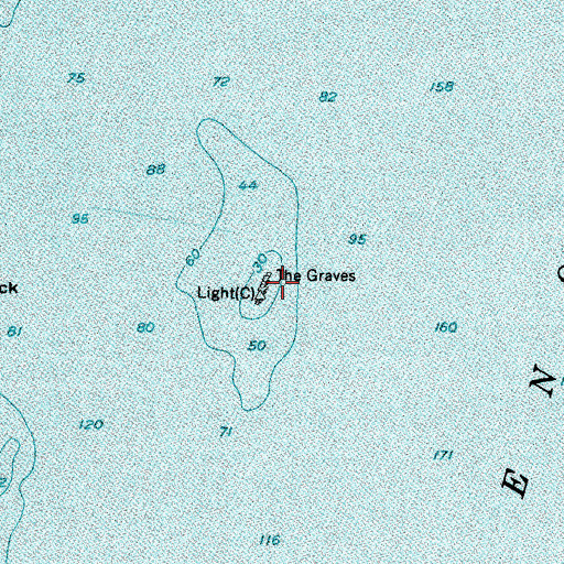 Topographic Map of The Graves, ME