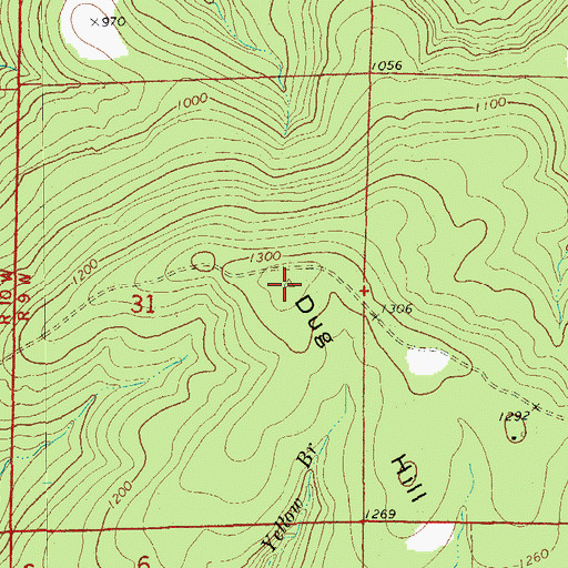 Topographic Map of Dug Hill, AR