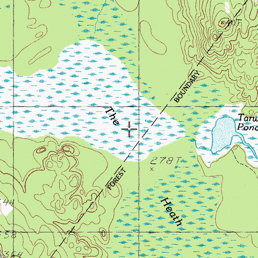 Topographic Map of The Heath, ME