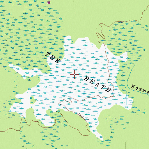Topographic Map of The Heath, ME
