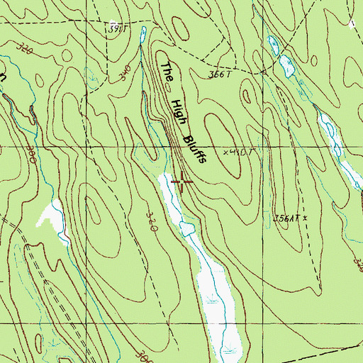 Topographic Map of The High Bluffs, ME
