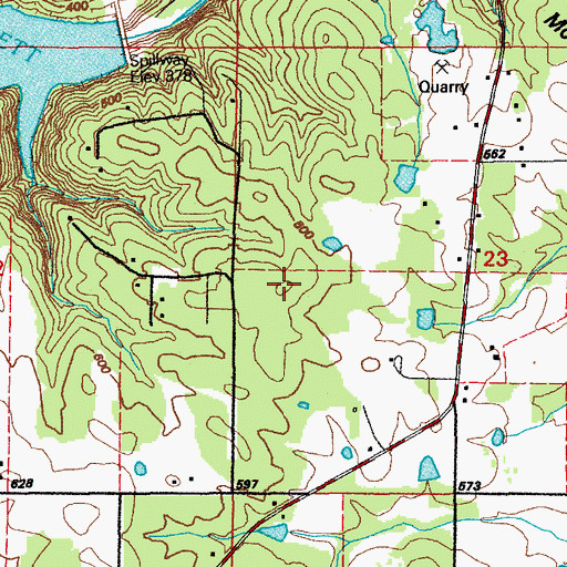 Topographic Map of Dugout Mountain, AR