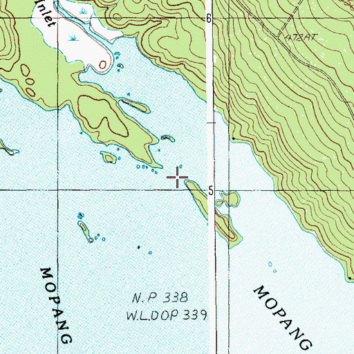 Topographic Map of The Inlet, ME