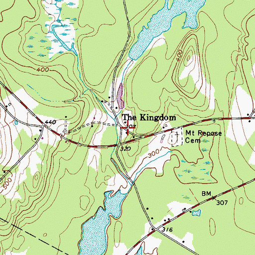 Topographic Map of The Kingdom, ME