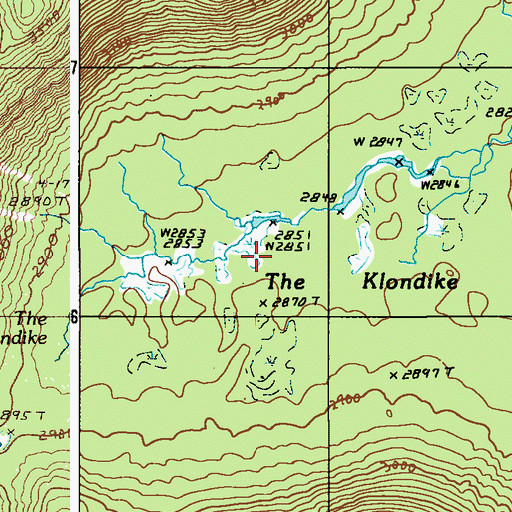 Topographic Map of The Klondike, ME
