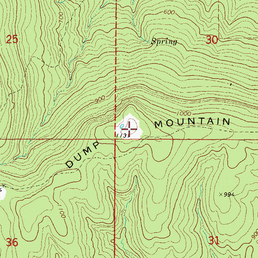 Topographic Map of Dump Mountain, AR