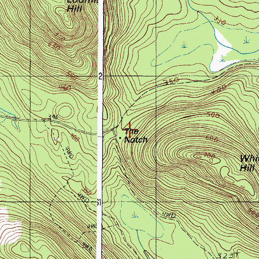 Topographic Map of The Notch, ME
