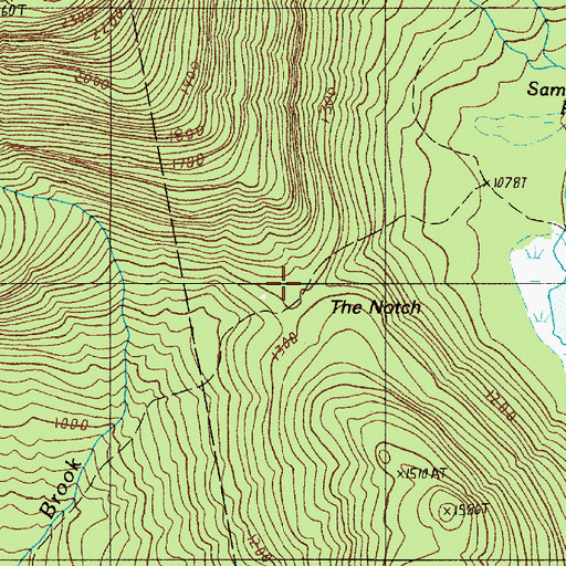 Topographic Map of The Notch, ME