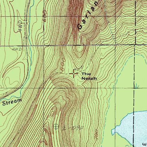 Topographic Map of The Notch, ME