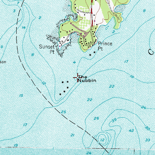 Topographic Map of The Nubbin, ME