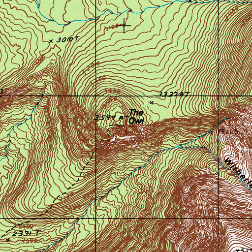Topographic Map of The Owl, ME