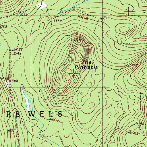 Topographic Map of The Pinnacle, ME