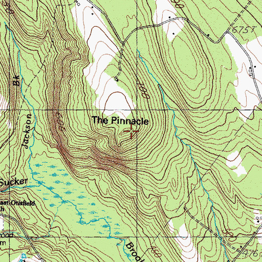 Topographic Map of The Pinnacle, ME