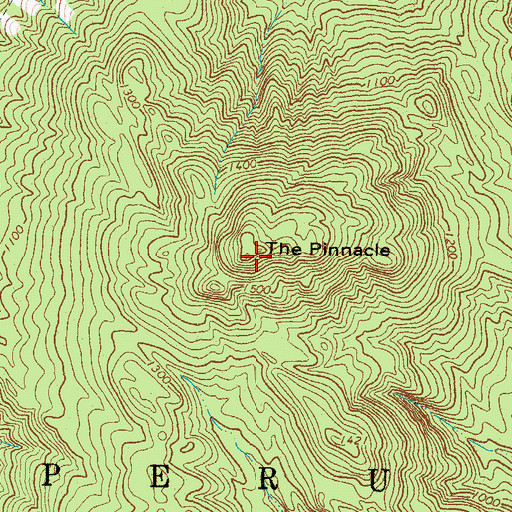 Topographic Map of The Pinnacle, ME