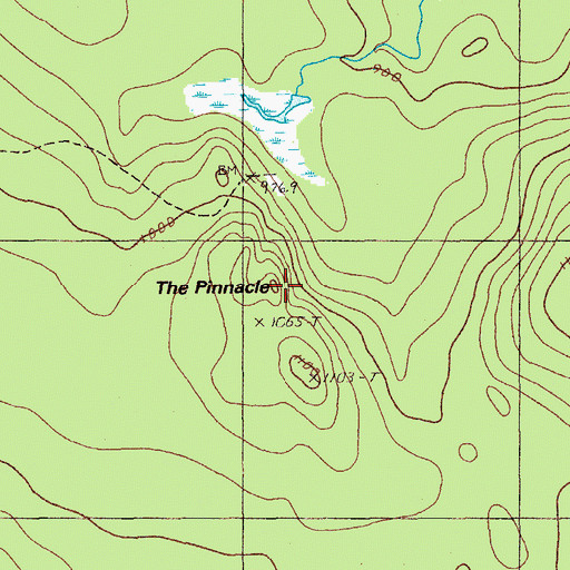 Topographic Map of The Pinnacle, ME