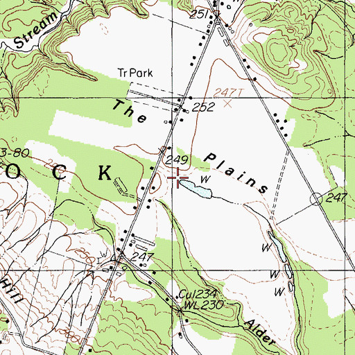 Topographic Map of The Plains, ME