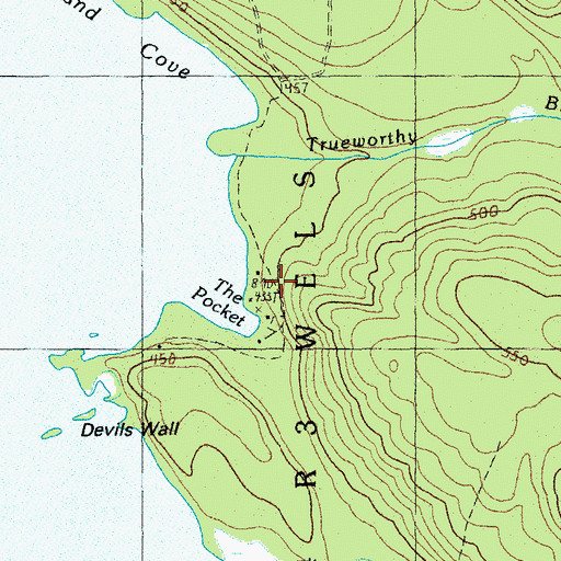 Topographic Map of The Pocket, ME