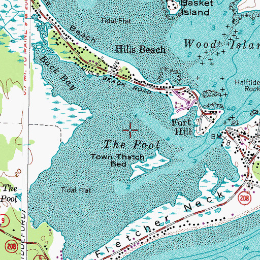 Topographic Map of The Pool, ME
