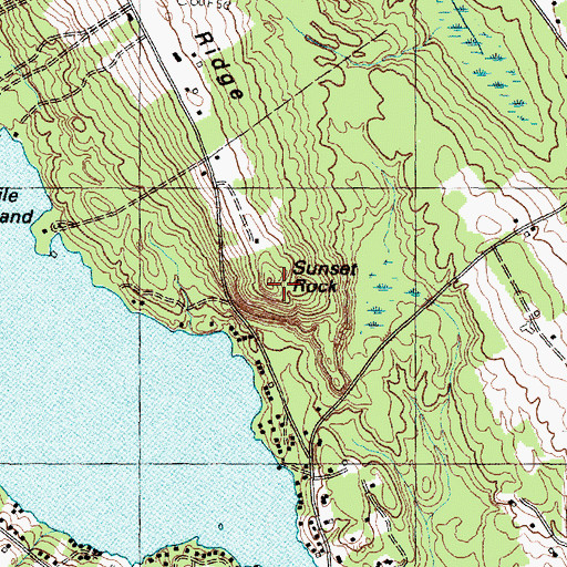 Topographic Map of Lower Ridge, ME