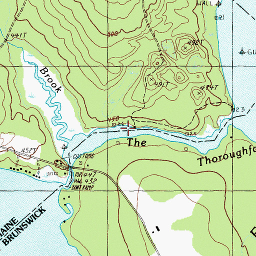 Topographic Map of The Thoroughfare, ME
