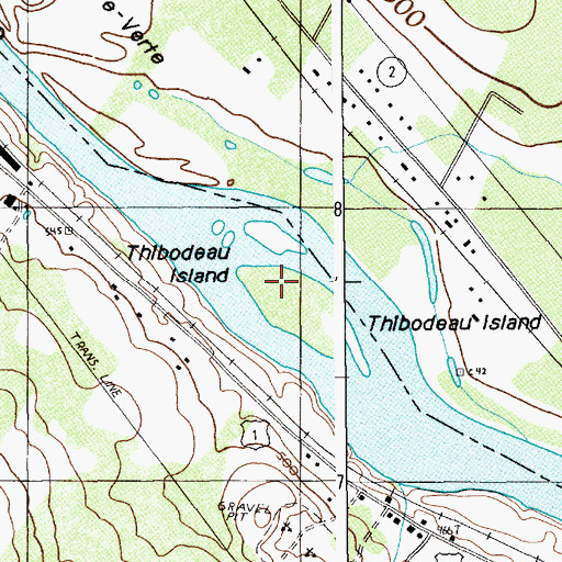 Topographic Map of Thibodeau Island, ME