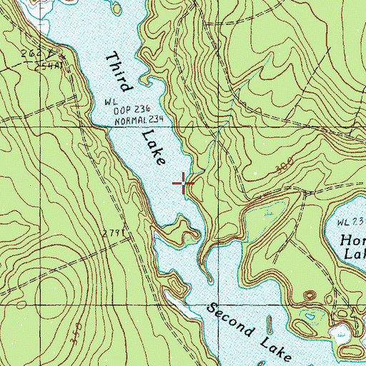 Topographic Map of Third Lake, ME