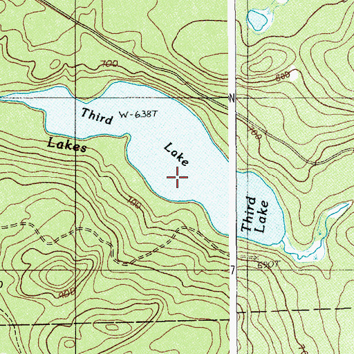Topographic Map of Third Lake, ME