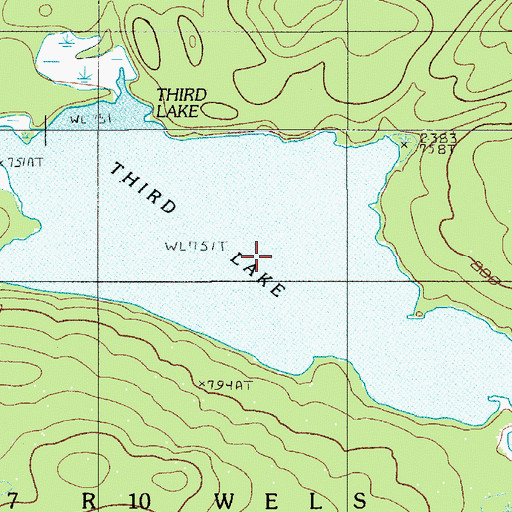 Topographic Map of Third Lake, ME