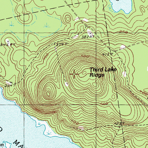 Topographic Map of Third Lake Ridge, ME