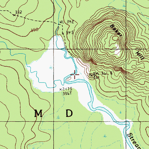 Topographic Map of Thirty-Nine Tannery, ME