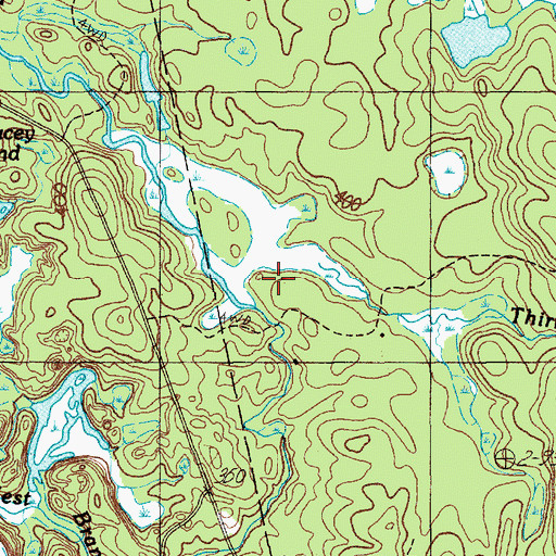 Topographic Map of Thirtyfive Brook, ME