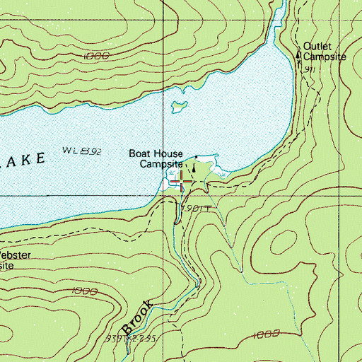 Topographic Map of Thissell Brook, ME
