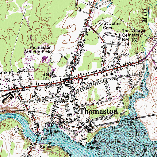 Topographic Map of Thomaston, ME