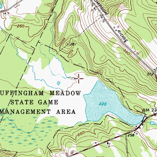 Topographic Map of Thompson Brook, ME