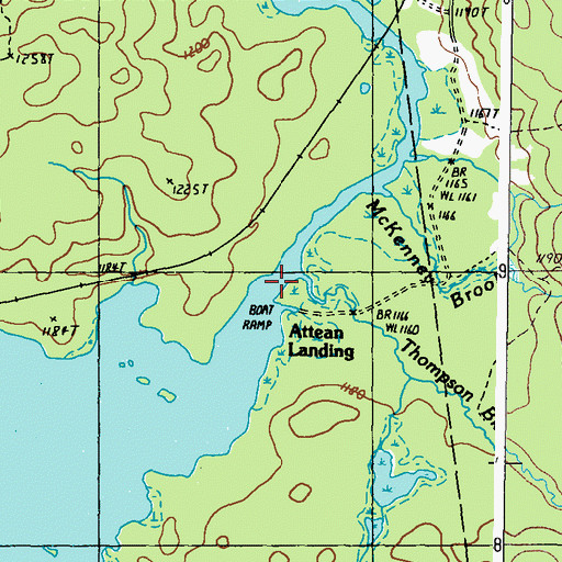 Topographic Map of Thompson Brook, ME