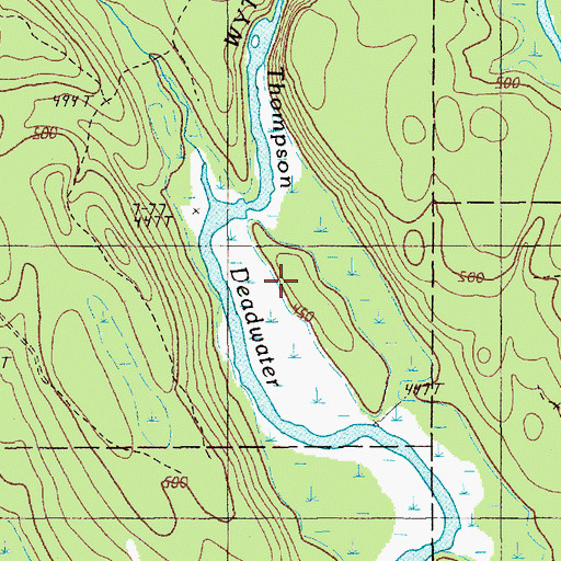 Topographic Map of Thompson Deadwater, ME