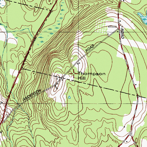 Topographic Map of Thompson Hill, ME