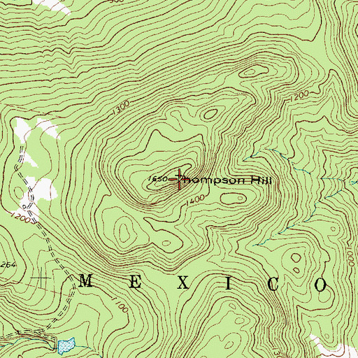 Topographic Map of Thompson Hill, ME