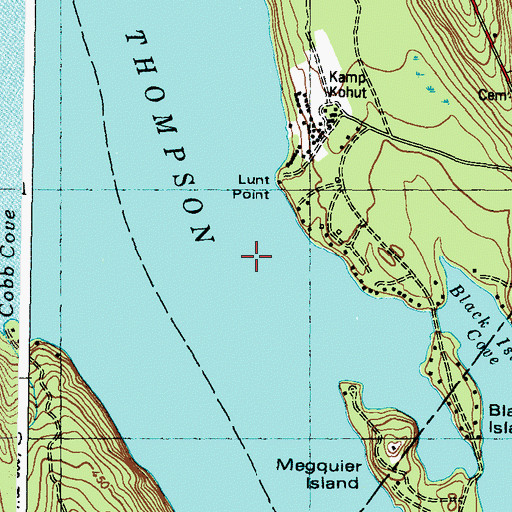 Topographic Map of Thompson Lake, ME