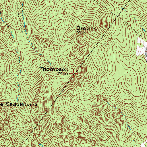 Topographic Map of Thompson Mountain, ME