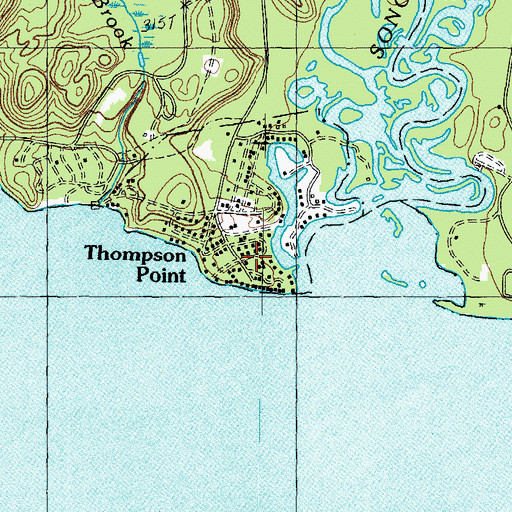 Topographic Map of Thompson Point, ME