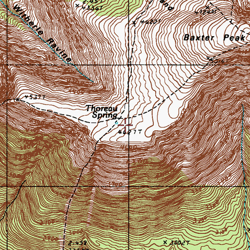 Topographic Map of Thoreau Spring, ME