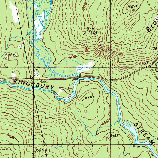 Topographic Map of Thorn Brook, ME