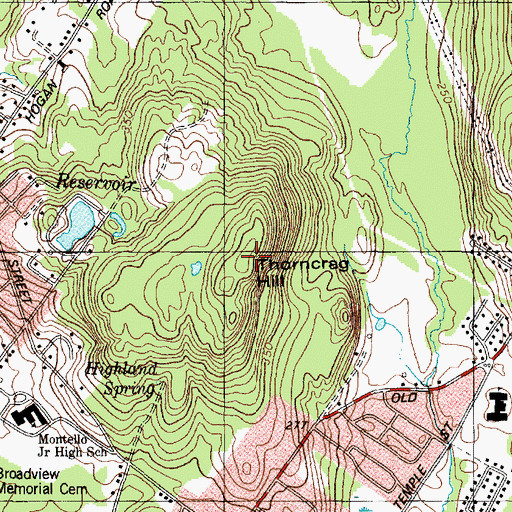Topographic Map of Thorncrag Hill, ME